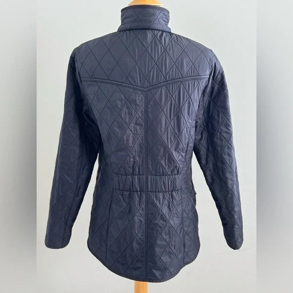 Barbour Cavalry Polarquilt Quilted Jacket Women's Black Size US 8 - Picture 5 of 11